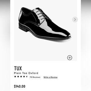 Florsheim Patent Leather Tuxedo Shoes Plain Toe Oxford